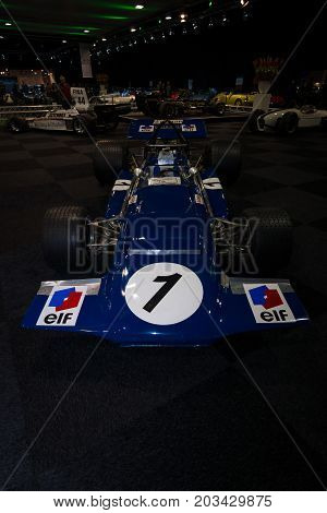 MAASTRICHT NETHERLANDS - JANUARY 08 2015: Formula One car March 701 designed by Robin Herd 1970. International Exhibition InterClassics & Topmobiel 2015
