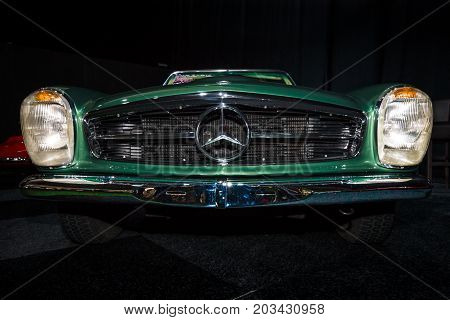 MAASTRICHT NETHERLANDS - JANUARY 08 2015: Roadster Mercedes-Benz W113 nickname 