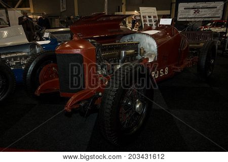 MAASTRICHT NETHERLANDS - JANUARY 08 2015: Sports car Packard S8 - Grand Prix 1929. International Exhibition InterClassics & Topmobiel 2015