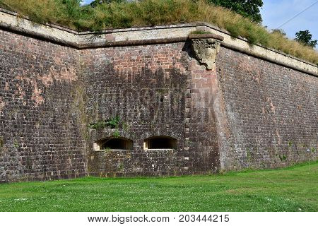 Neuf Brisach France - july 23 2016 : the fortification in summer