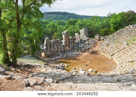 City walls in the ruins of Troy, Turkey