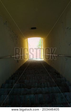 Light at the end of stairways tunnel