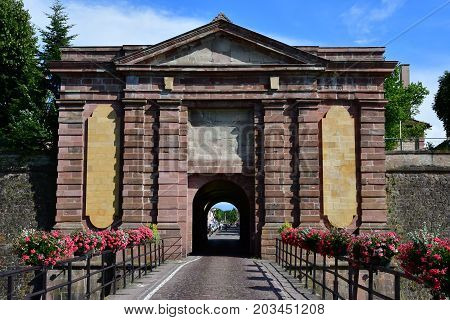 Neuf Brisach France - july 23 2016 : the fortification in summer