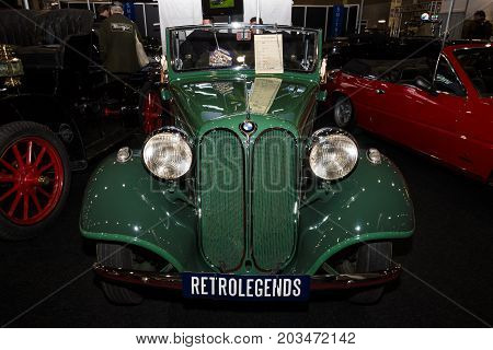 MAASTRICHT NETHERLANDS - JANUARY 08 2015: Oldtimer BMW 319 Cabriolet 1936. International Exhibition InterClassics & Topmobiel 2015