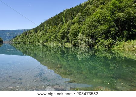 Lake Malvaglia On Blenio Valley