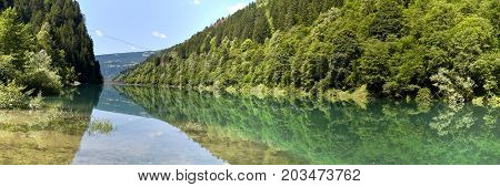 Lake Malvaglia On Blenio Valley