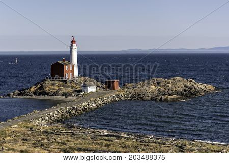 the Fisgard Lighthouse on Vancouver Island Canada
