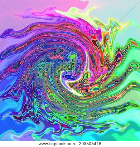 Abstract coloring background of the pastels gradient with disco effects,poolar coordinates,wave,twirl and lighting effects