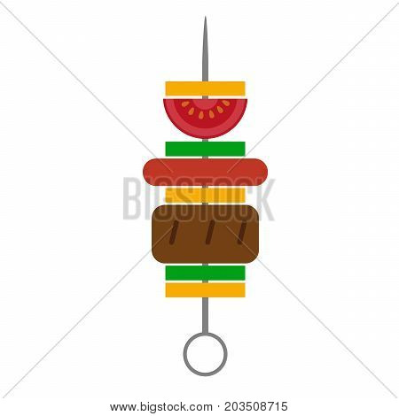 vector illustration of barbecue on white background