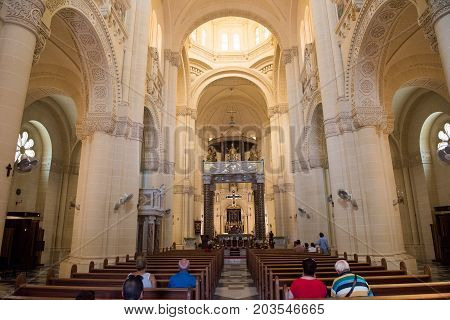 Interior Of The Catholic Church Of Ta Pinu, Malta