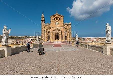 Neo Romanesque Catholic Church. Ta Pinu, Malta