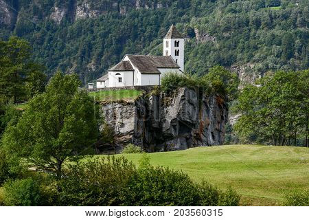San Martino Church In Calonico On Leventina Valley