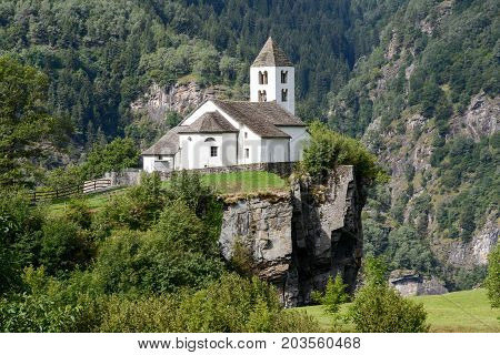 San Martino Church In Calonico On Leventina Valley