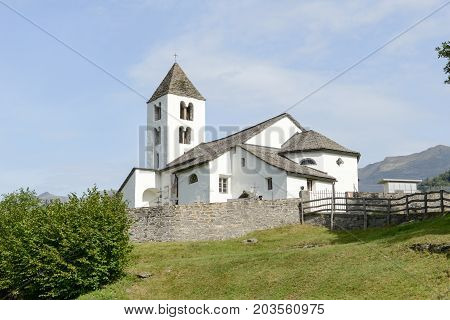 San Martino Church In Calonico On Leventina Valley