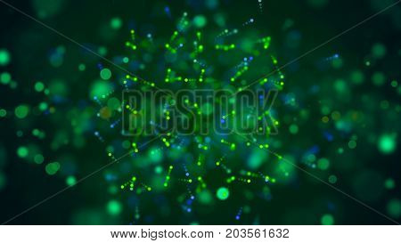 Abstract bokeh background. Digital defocused backdrop. 3d rendering