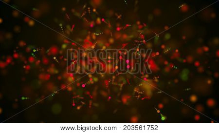 Abstract bokeh background. Digital defocused backdrop. 3d rendering