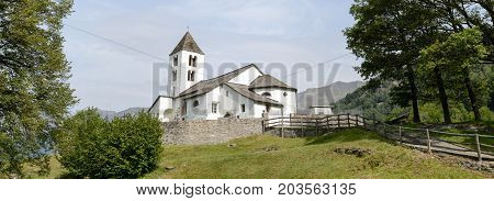 San Martino Church In Calonico On Leventina Valley