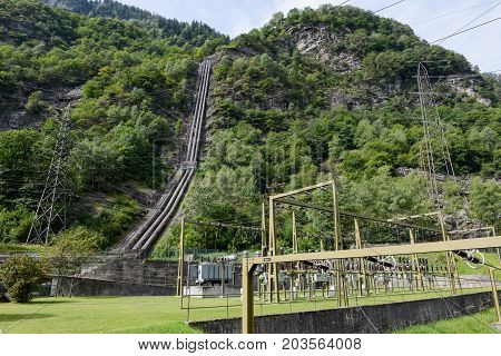 Power Station Making Electricity From A Hydroelectric Plant