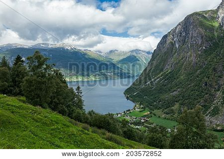 Norddal at the end of the Storfjorden, Norway