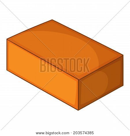Red brick icon. Cartoon illustration of red brick vector icon for web