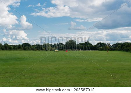 Golf Club With Golf Club On A Golf Course