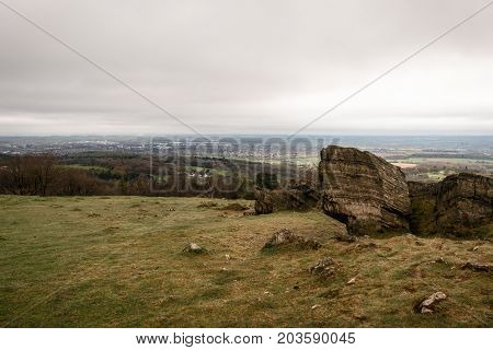 Cloudy And Depressing Day With A Stunning View From Beacon Hill Looking At The Surrounding Countrysi