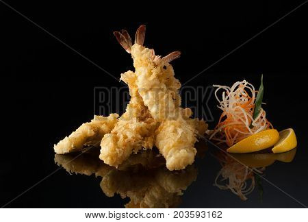 Seafood On A Black Background