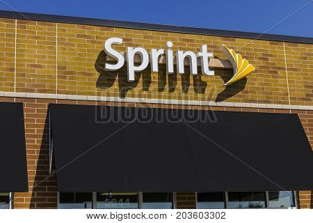 Zionsville - Circa September 2017: Sprint Retail Wireless Store. Sprint is a Subsidiary of Japan's SoftBank Group Corporation VIII