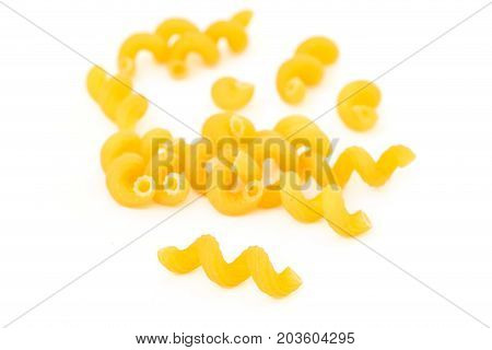 Close up of raw Italian Macaroni Pasta.
