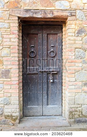 Castle Door. Castello Di Amorosa. Napa Valley, California, USA.