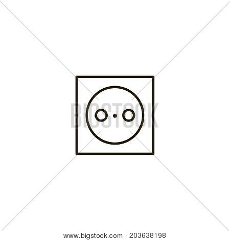 Outlet flat icon. Single high quality symbol of line electricity vector for web design or mobile app. Color sign of energy for design logo. Single pictogram on white background