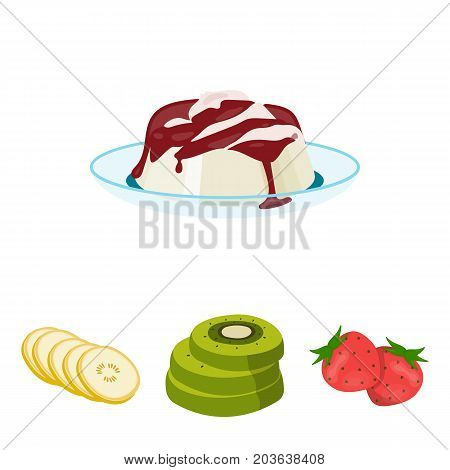 Fruits and other food. Food set collection icons in cartoon style vector symbol stock illustration .