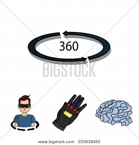 Technology, innovation, man, complemented .Virtual reality set collection icons in cartoon style vector symbol stock illustration .