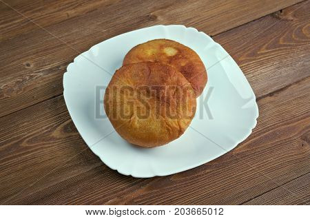 belyashi - traditional Tatar pies , close up