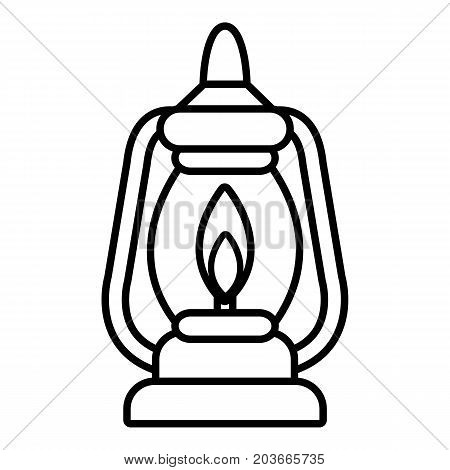 Mining lamp icon. Outline illustration of mining lamp vector icon for web design isolated on white background