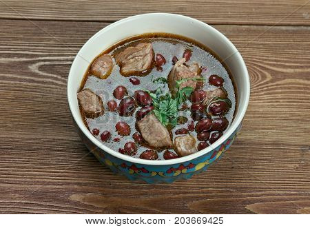 Gomgush - traditional Armenian banquet stew , close up   traditional meal