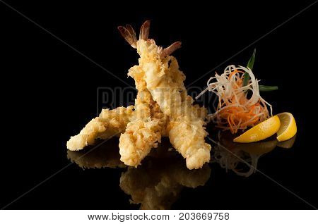 Seafood On A Black Background