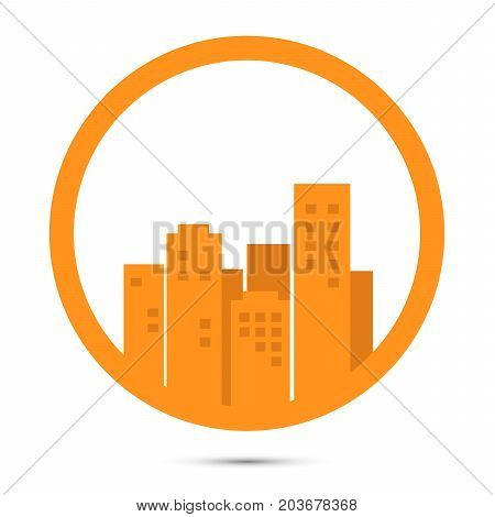 circle logo city. logo vector design concept