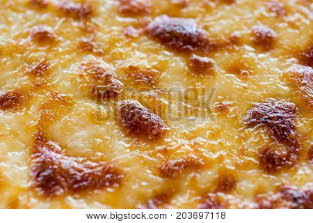 Pastitsio Traditional Greek Baked Pasta Casserole With Ground Beef, Tomatoes, Feta Cheese And Becham