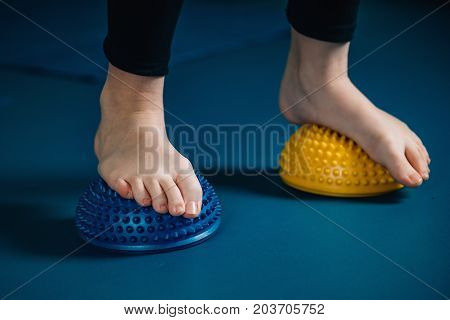 Physical Therapy Tools For Flat Feet-   Balance Pod, Selective Focus, Toned Image