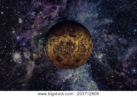 Planet Venus. Elements Of This Image Furnished By Nasa.