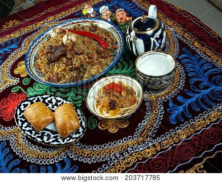 Food Set  Central Asian Cuisine