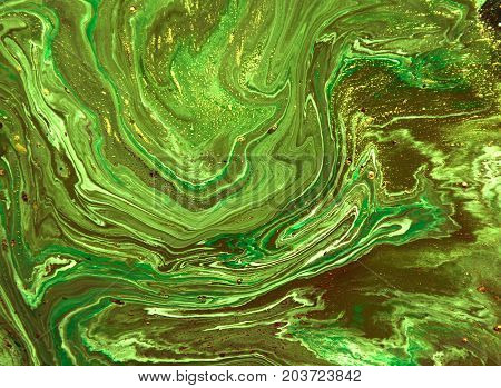 Marbled Abstract Background. Liquid Marble Pattern. Colorful Marble Backdrop. Golden Glitter Texture