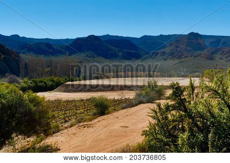 Empty Dam In The Valley