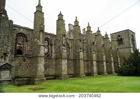 Abbey in ruins of Scotland, Edinburgh, Europe
