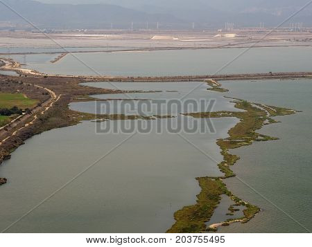 Stagno Di Cagliari (pool Of Cagliari) Lagoon