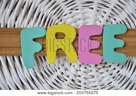word free on a  abstract  colorful background