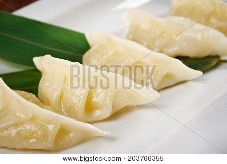 Chinese dumplings Jiaozi , close up meal