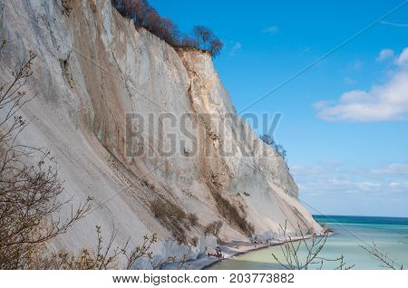 Mons Klint Cliffs in Denmark on a spring day