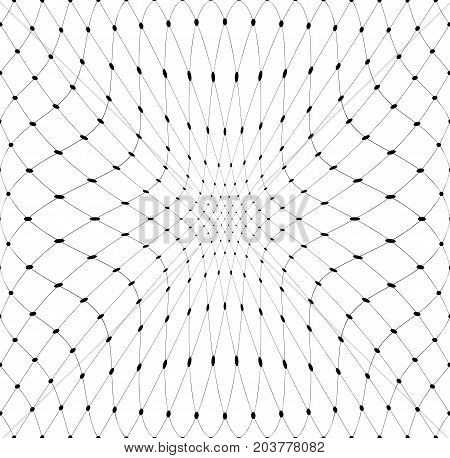 3D net pattern. Mesh texture. Abstract textured background. Vector art.